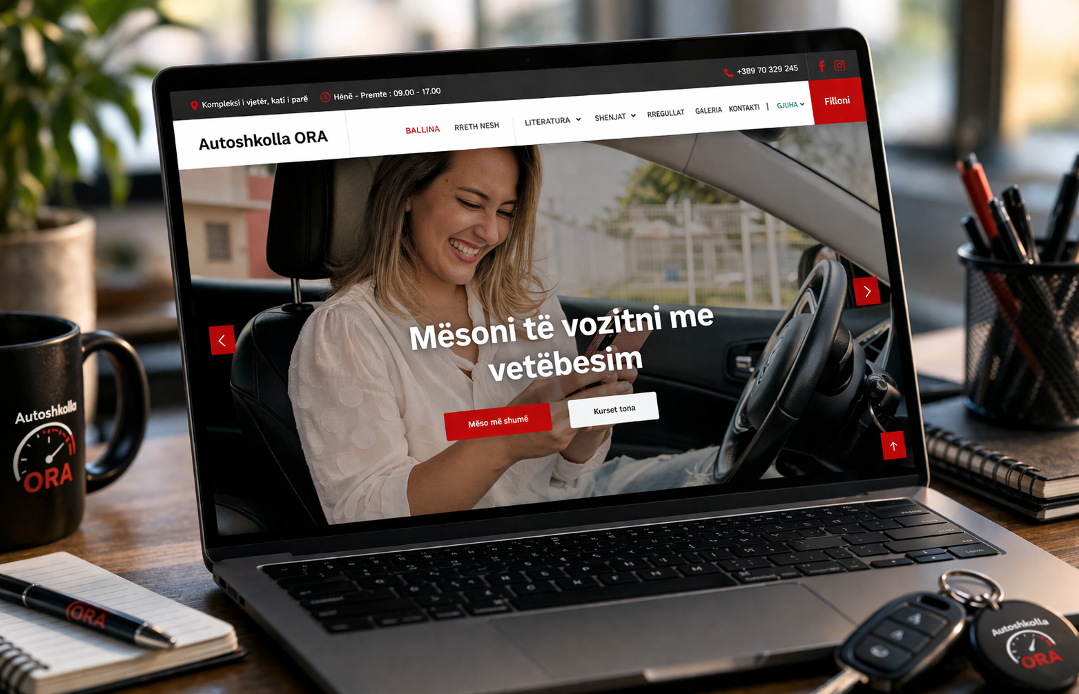 Autoshkolla-Ora — Driving School Website