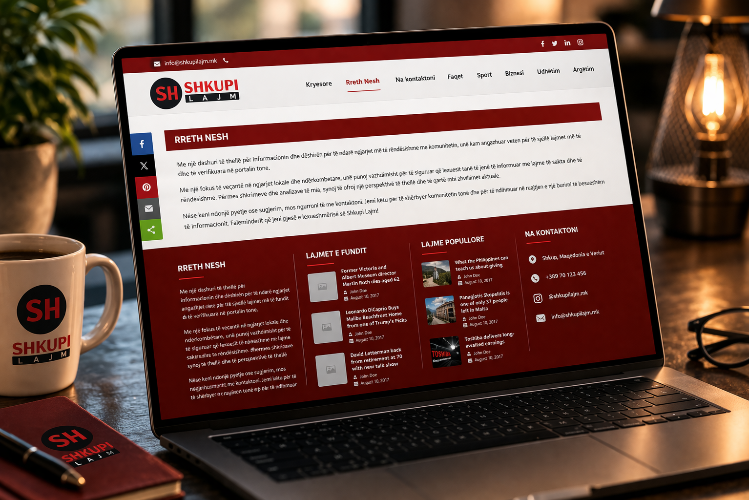 Shkupi-Lajm — News Portal Website